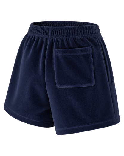 Crown Tennis Velour Short - Navy/Ecru