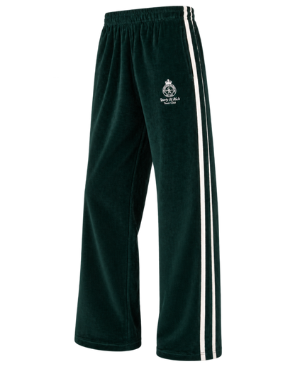 Crown Tennis Velour Sweatpant - Forest/Ecru