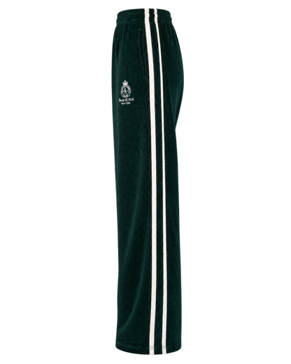 Crown Tennis Velour Sweatpant - Forest/Ecru