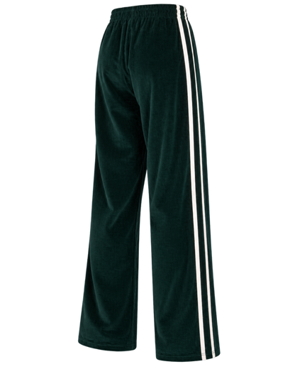 Crown Tennis Velour Sweatpant - Forest/Ecru