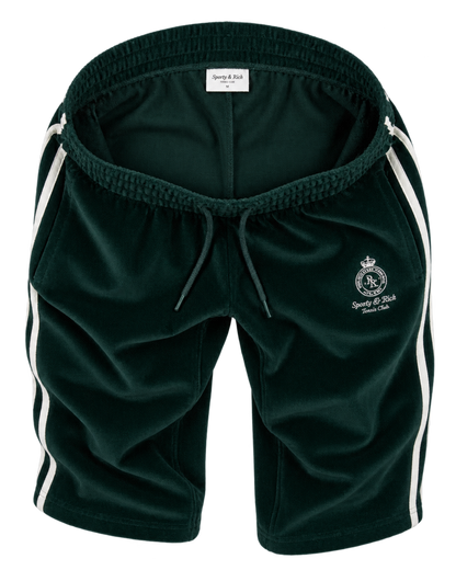 Crown Tennis Velour Sweatpant - Forest/Ecru