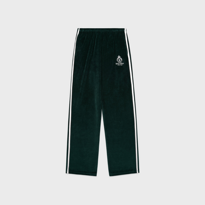 Crown Tennis Velour Sweatpant - Forest/Ecru
