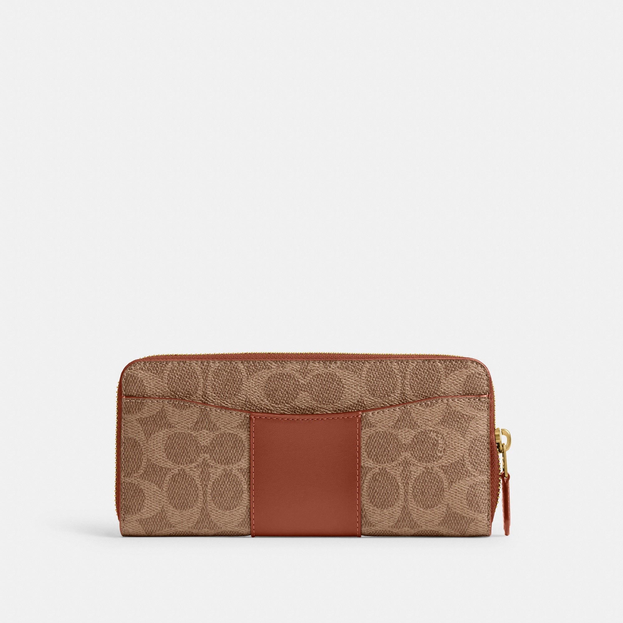 Essential Slim Accordion Zip Wallet In Signature Canvas