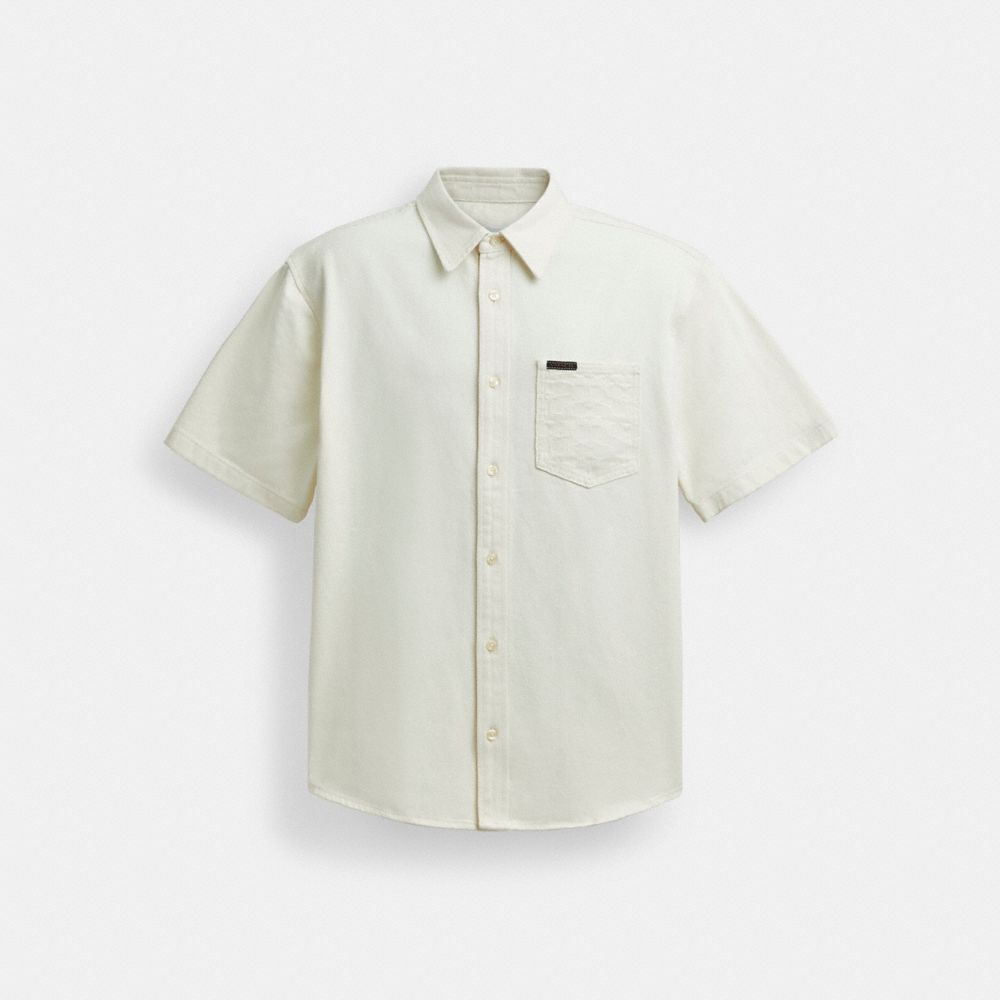 Short Sleeve Denim Shirt In Organic Cotton