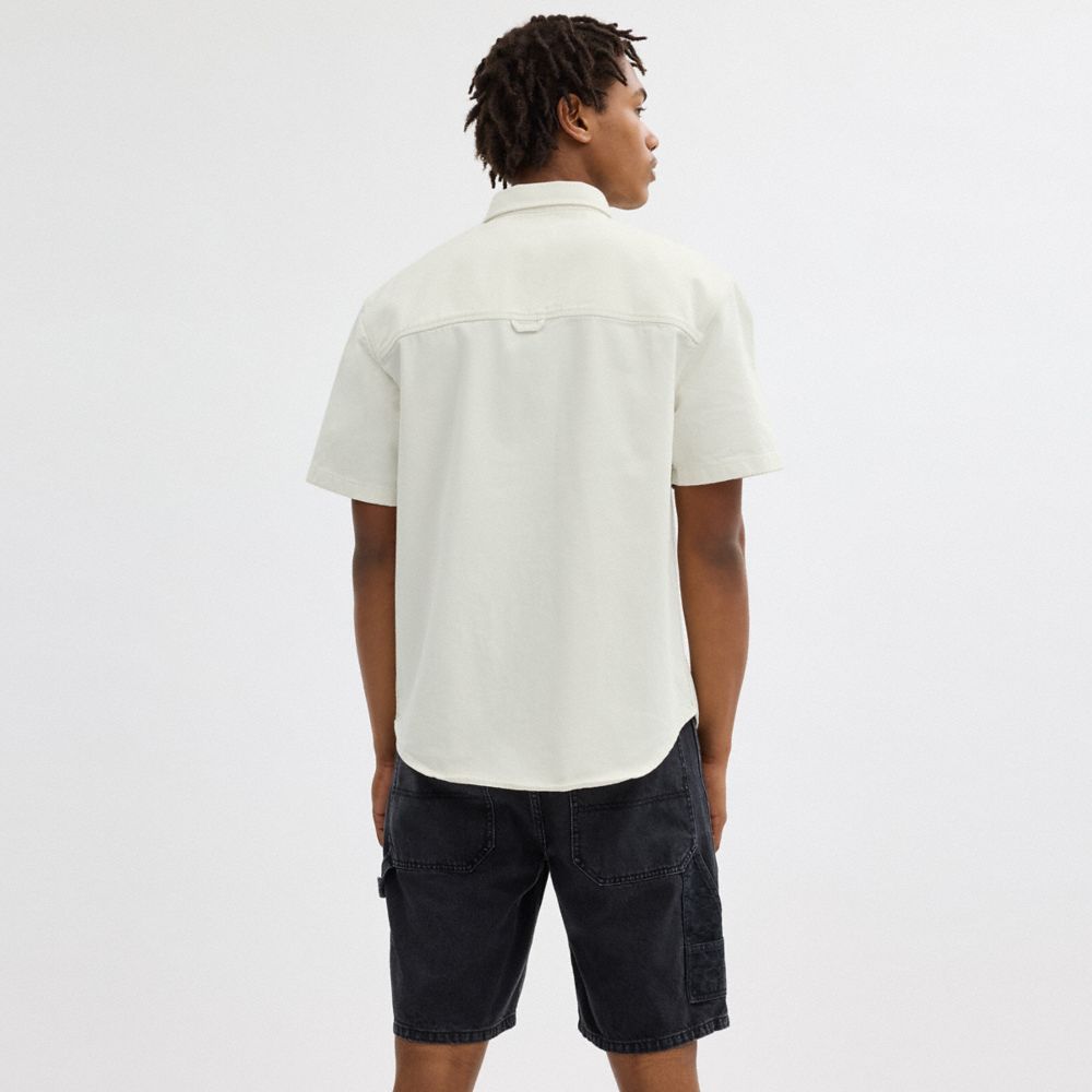 Short Sleeve Denim Shirt In Organic Cotton
