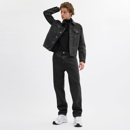 Black Taper Jeans In Organic Cotton