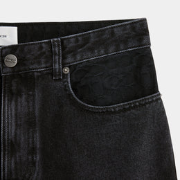 Black Taper Jeans In Organic Cotton