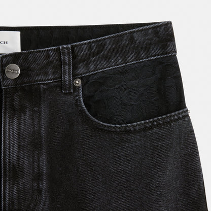 Black Taper Jeans In Organic Cotton