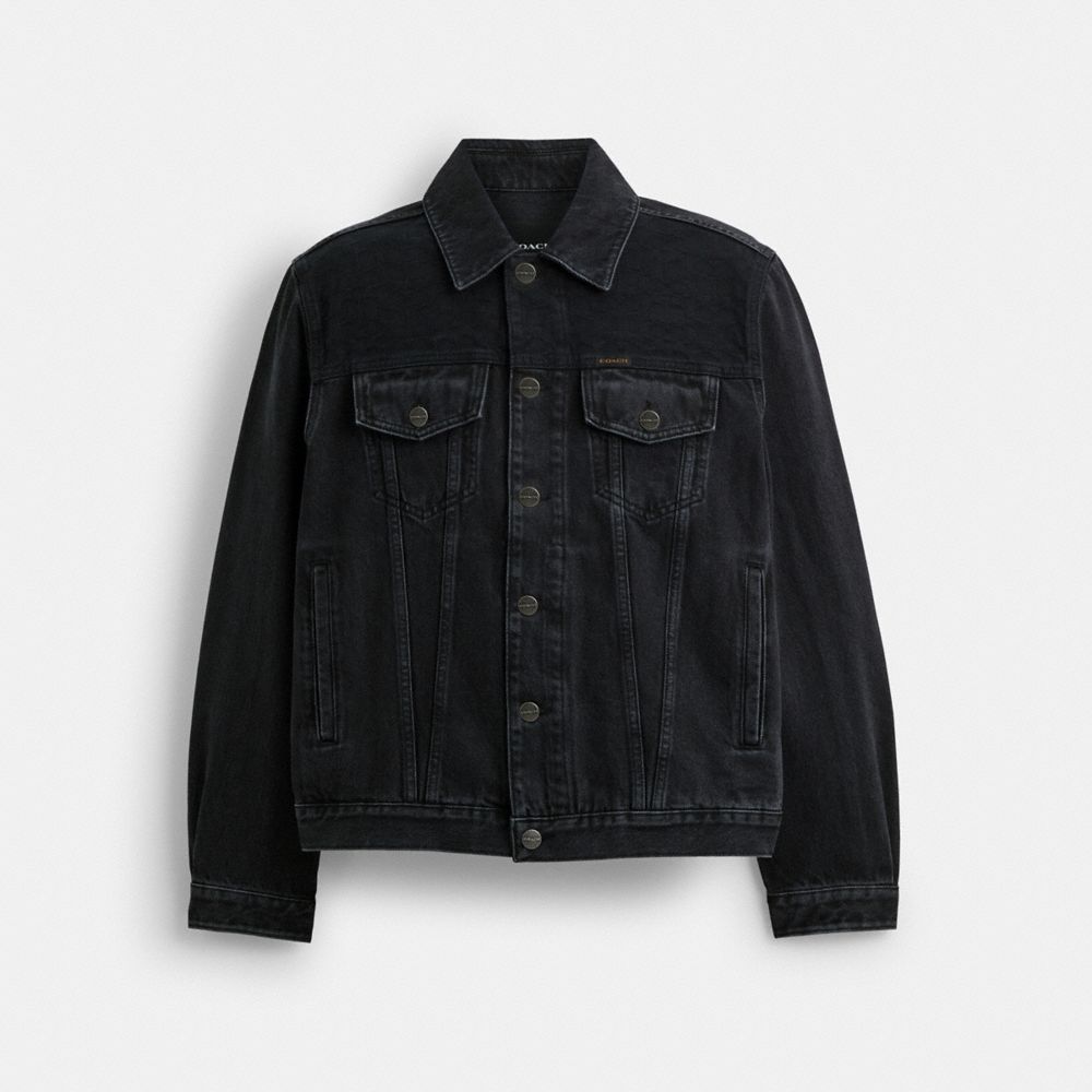 Black Denim Jacket In Organic Cotton