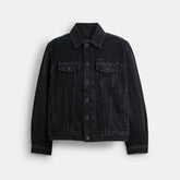 Black Denim Jacket In Organic Cotton