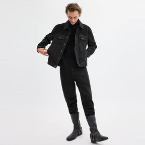 Black Denim Jacket In Organic Cotton
