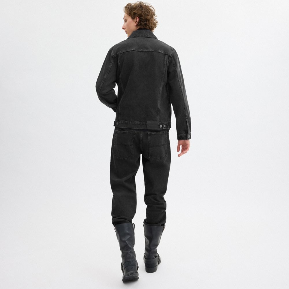 Black Denim Jacket In Organic Cotton