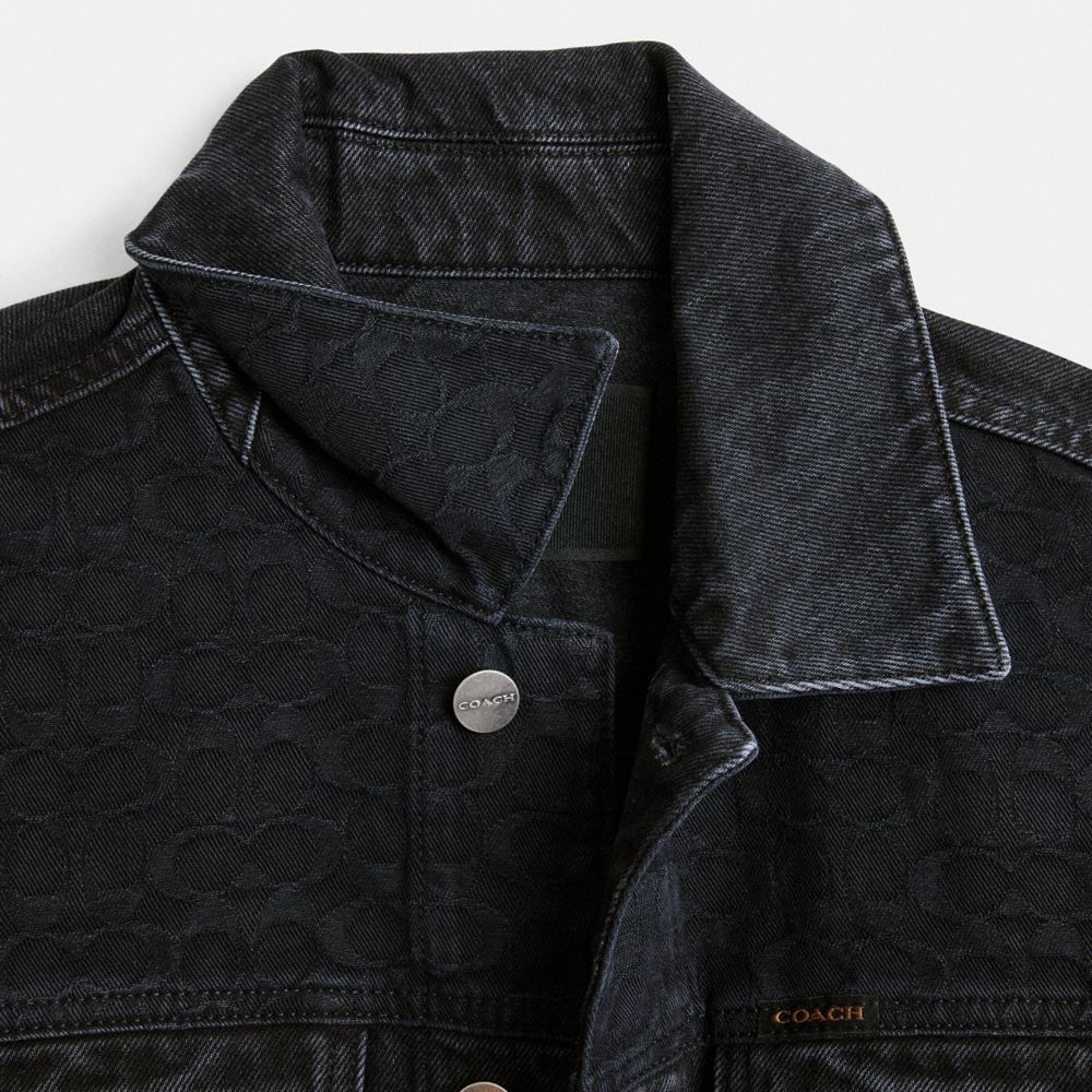 Black Denim Jacket In Organic Cotton