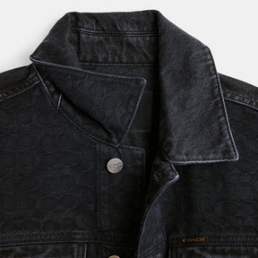 Black Denim Jacket In Organic Cotton