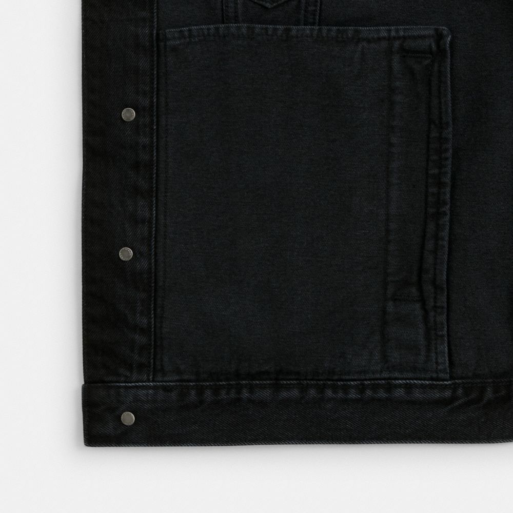 Black Denim Jacket In Organic Cotton
