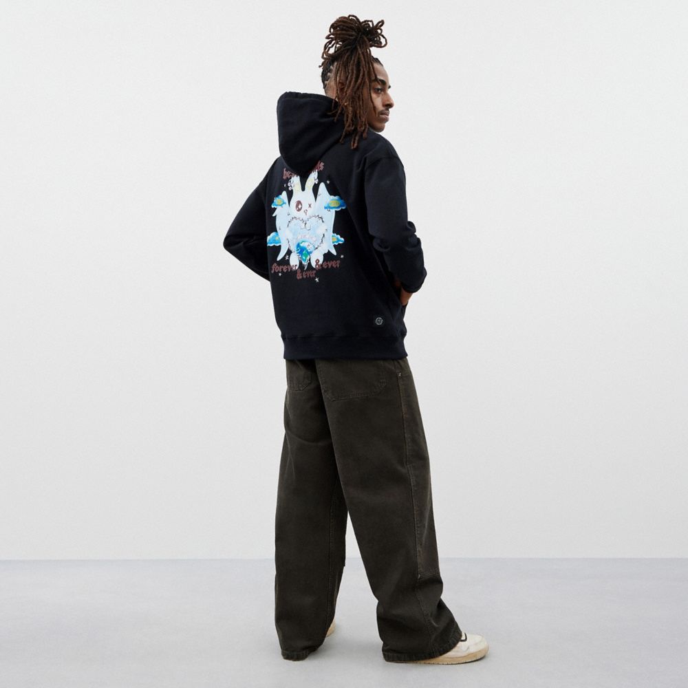 Hoodie With Best Friends Bunny Print