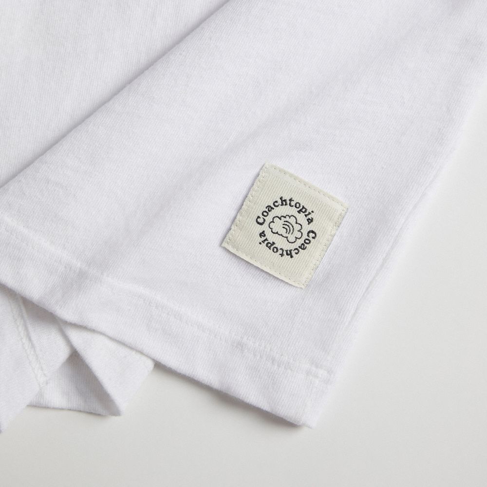 Cropped T Shirt With Coachtopia Creatures Print