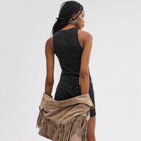 Ribbed Coach Script Tank Top