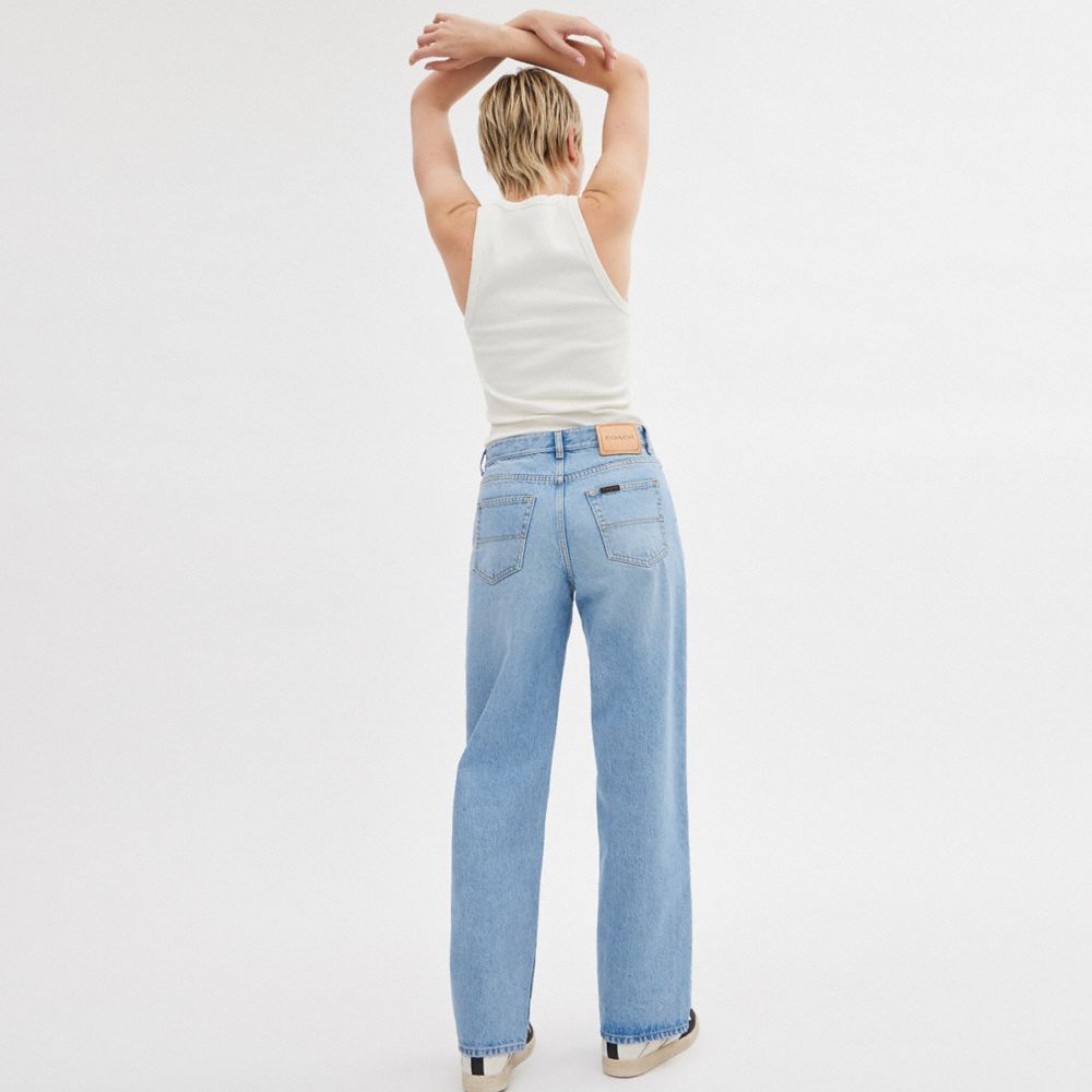 Ribbed Coach Script Tank Top