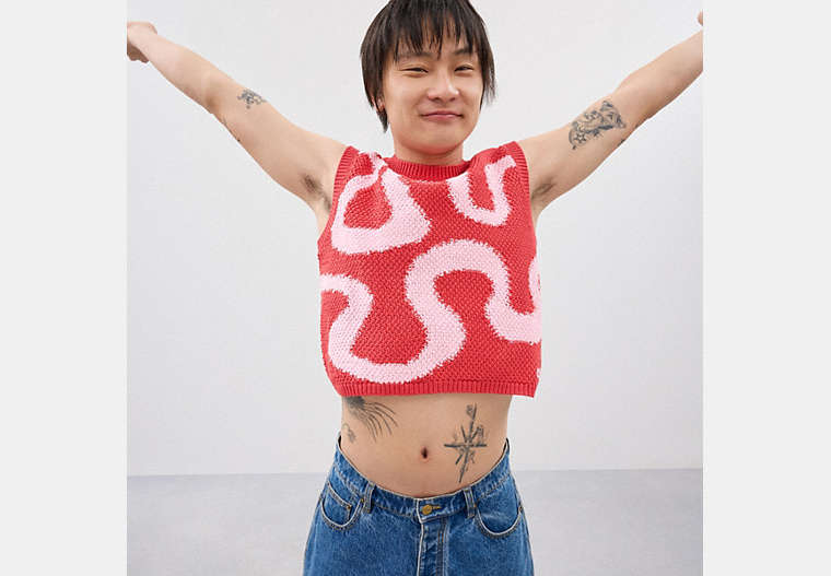 Coachtopia Cropped Crochet Tank Top