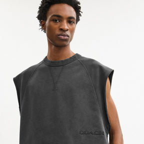 Sleeveless Garment Dye Crewneck