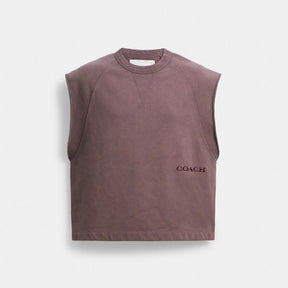 Sleeveless Garment Dye Crewneck