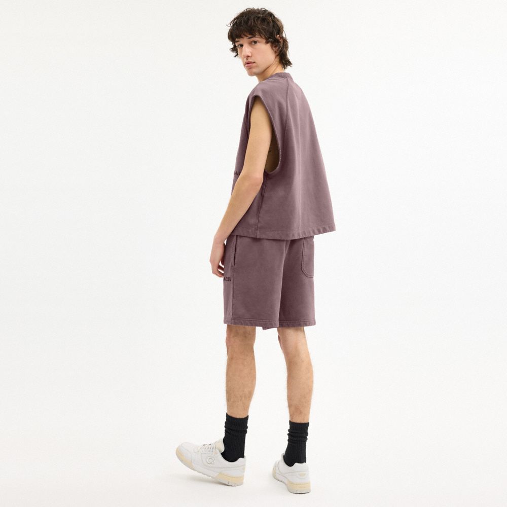 Sleeveless Garment Dye Crewneck