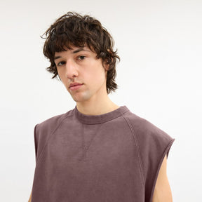 Sleeveless Garment Dye Crewneck