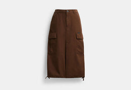 Cargo Maxi Skirt In Organic Cotton