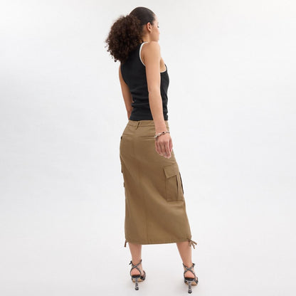Cargo Maxi Skirt In Organic Cotton