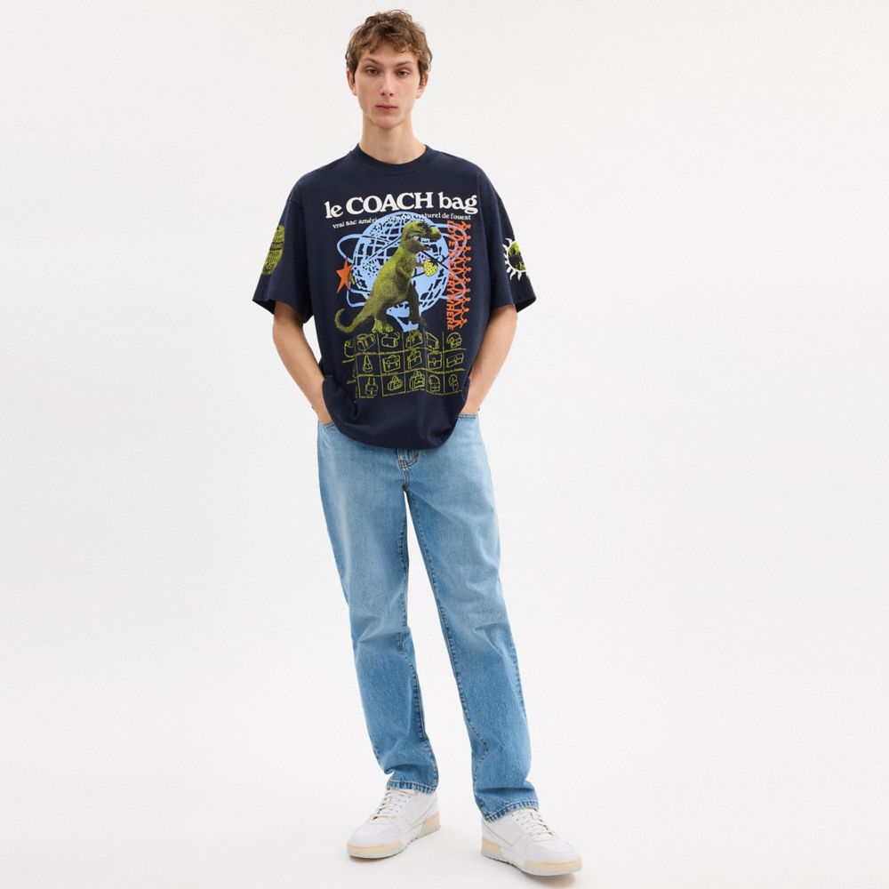 Graphic Relaxed T Shirt In Organic Cotton
