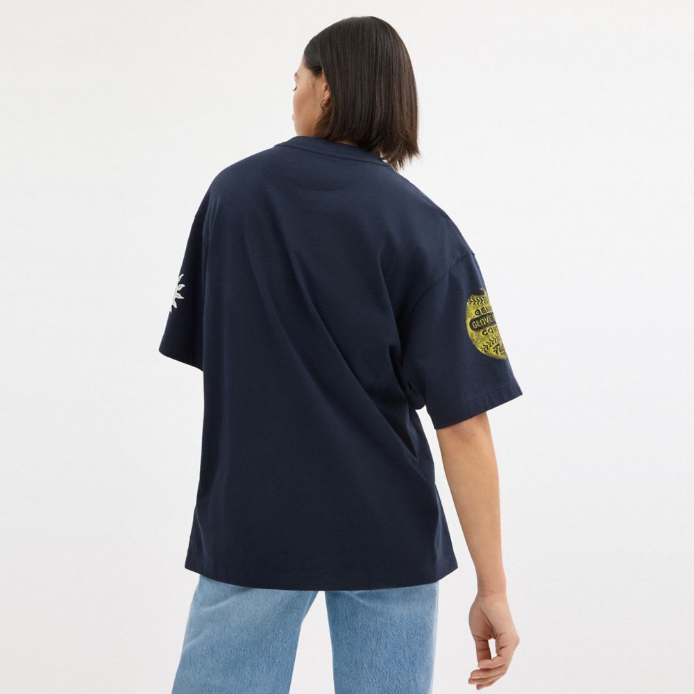 Graphic Relaxed T Shirt In Organic Cotton