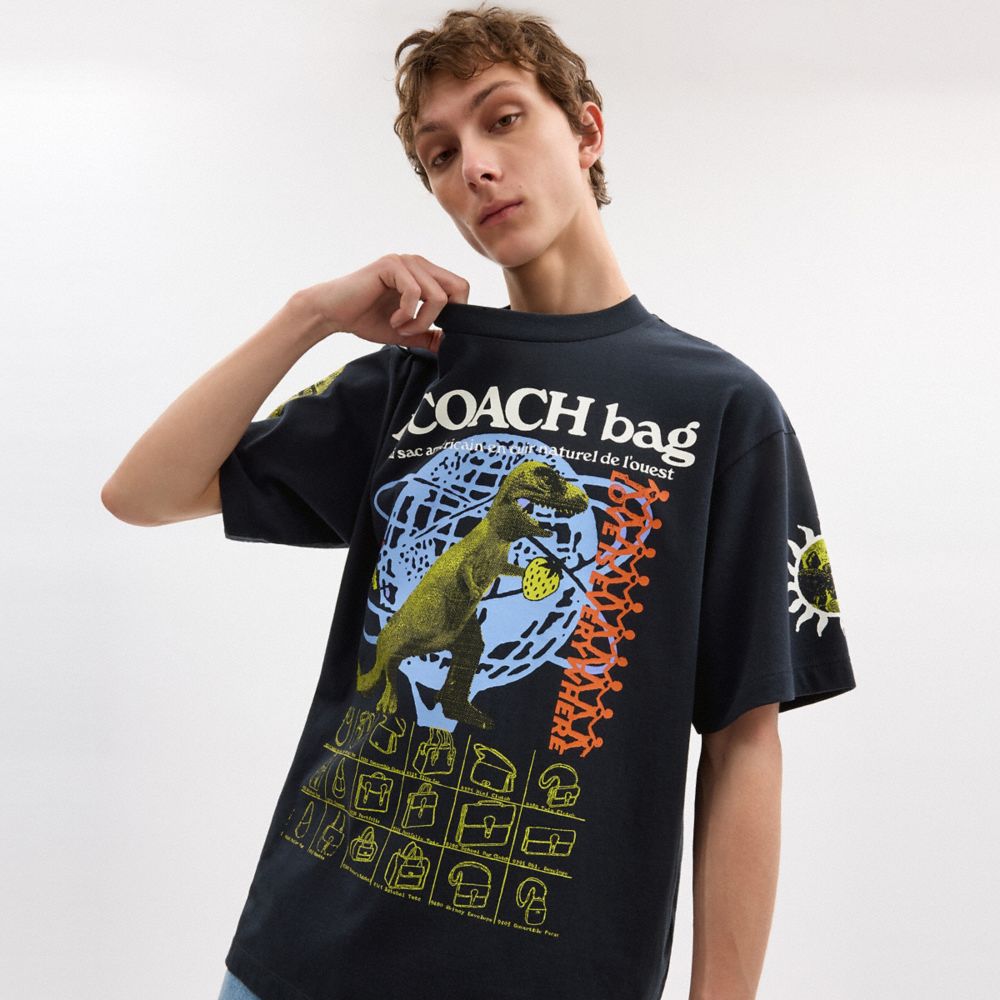 Graphic Relaxed T Shirt In Organic Cotton