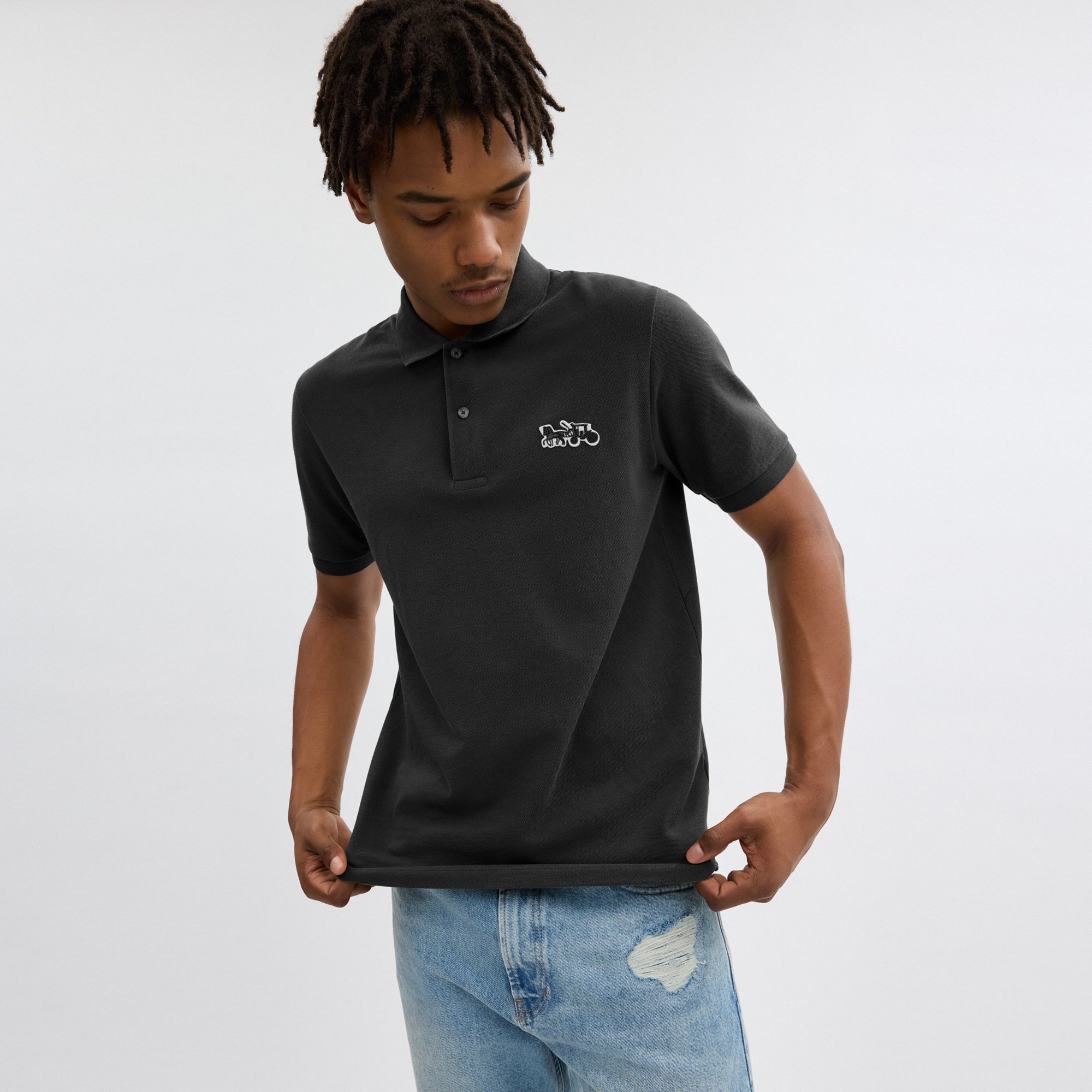 Horse And Carriage Classic Polo In Organic Cotton