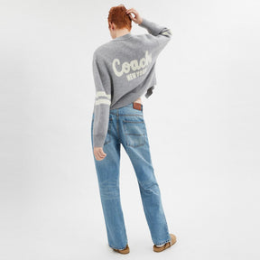 Signature Script Cropped Cardigan