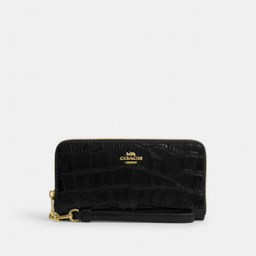 Long Zip Around Wallet In Signature Leather