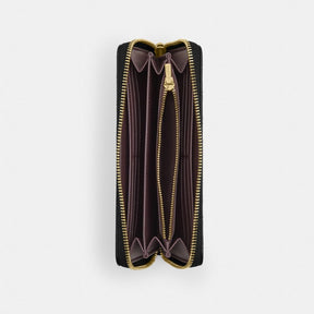 Long Zip Around Wallet In Signature Leather
