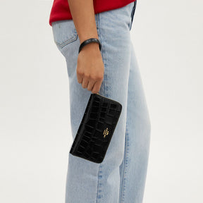 Long Zip Around Wallet In Signature Leather