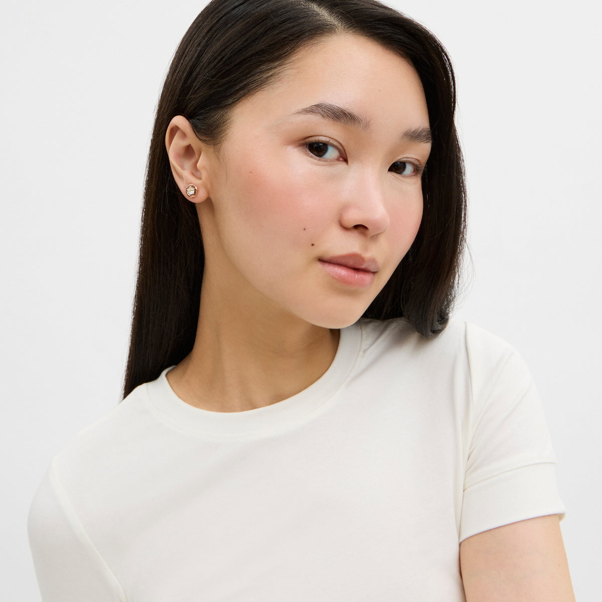 Halo Tea Rose Stud Earrings