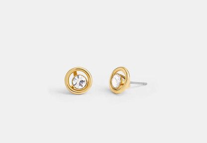 Halo Round Stud Earrings