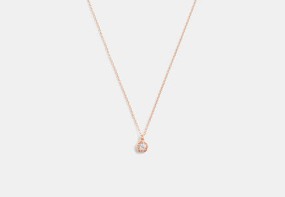 Halo Tea Rose Pendant Necklace