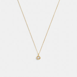 Halo Round Pendant Necklace