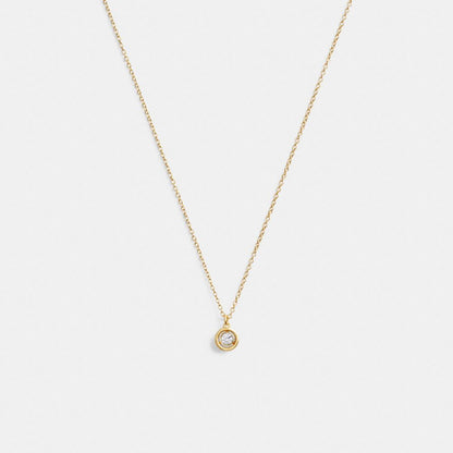 Halo Round Pendant Necklace