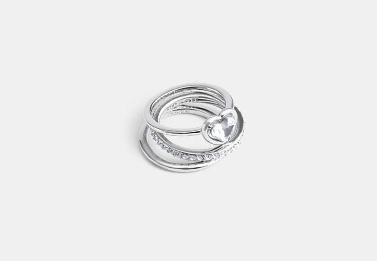 Halo Heart Ring Set
