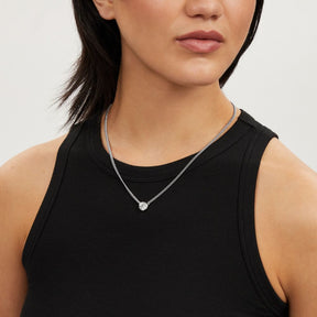 Open Circle Chain Pendant Necklace