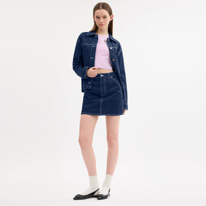 Denim Utility Skirt