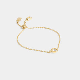 Halo Round Slider Bracelet