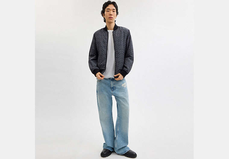 Reversible Bomber Jacket In Recycled Polyester