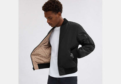 Reversible Bomber Jacket In Recycled Polyester