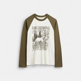 Wild Raglan Crewneck Long Sleeve T-Shirt In Organic Cotton